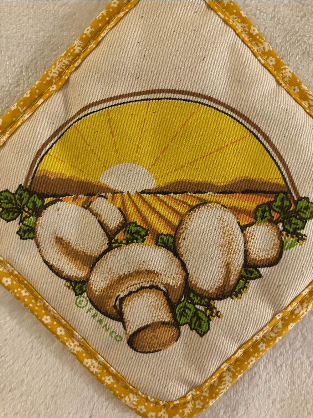 Vintage Franco 1970’s Merry Mushroom Collection Potholder - Picture 2 of 4